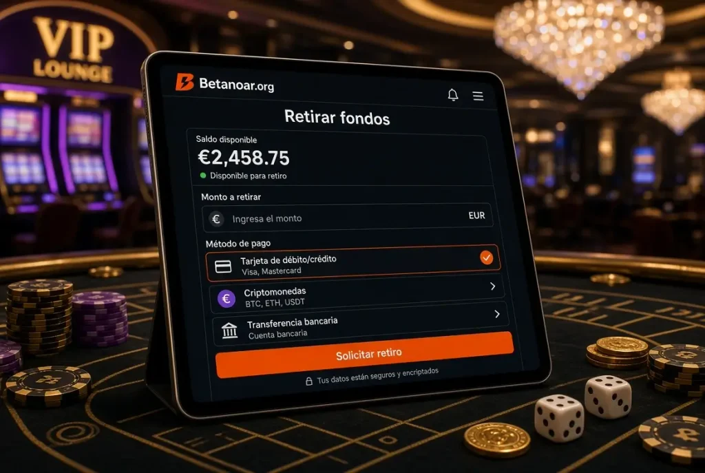 Tablet con depósito de fondos en Betano Casino